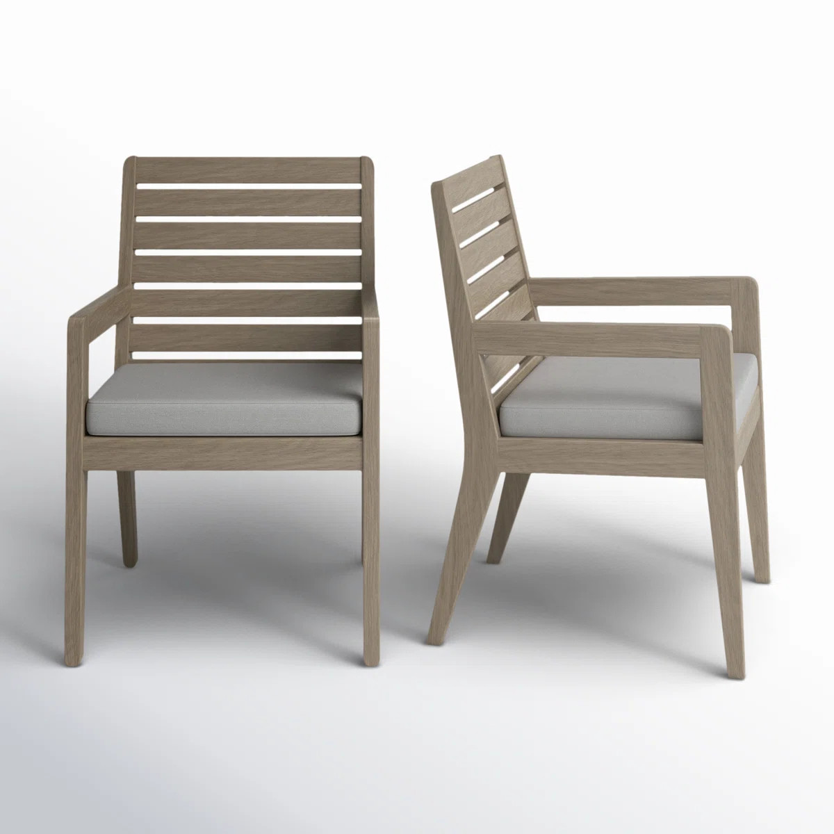 Ojai Polyester Outdoor Dining Chair with Arms  (Set of 2) | Joss & Main