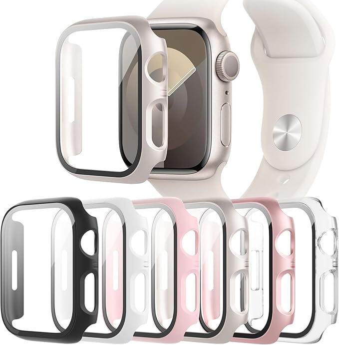6-Pack Case Compatible with Apple Watch 44mm Series SE 3(2025)/SE 2/SE/6/5/4 with Tempered Glass ... | Amazon (US)