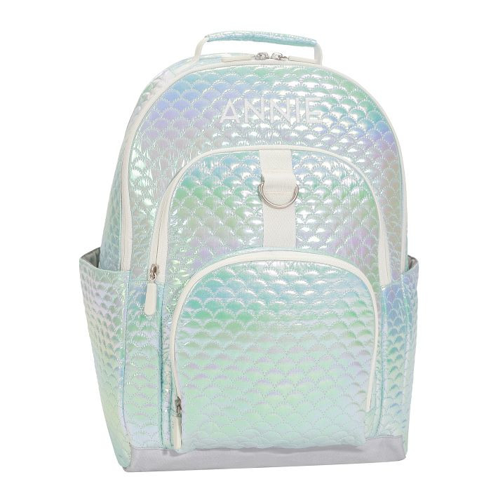 Gear-Up Aqua Scallop Metallic Backpack | Pottery Barn Teen