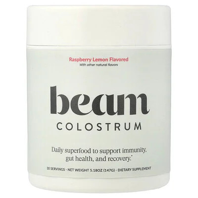 Beam Organics, Colostrum, Raspberry Lemon, 5.18 oz (147 g) | iHerb