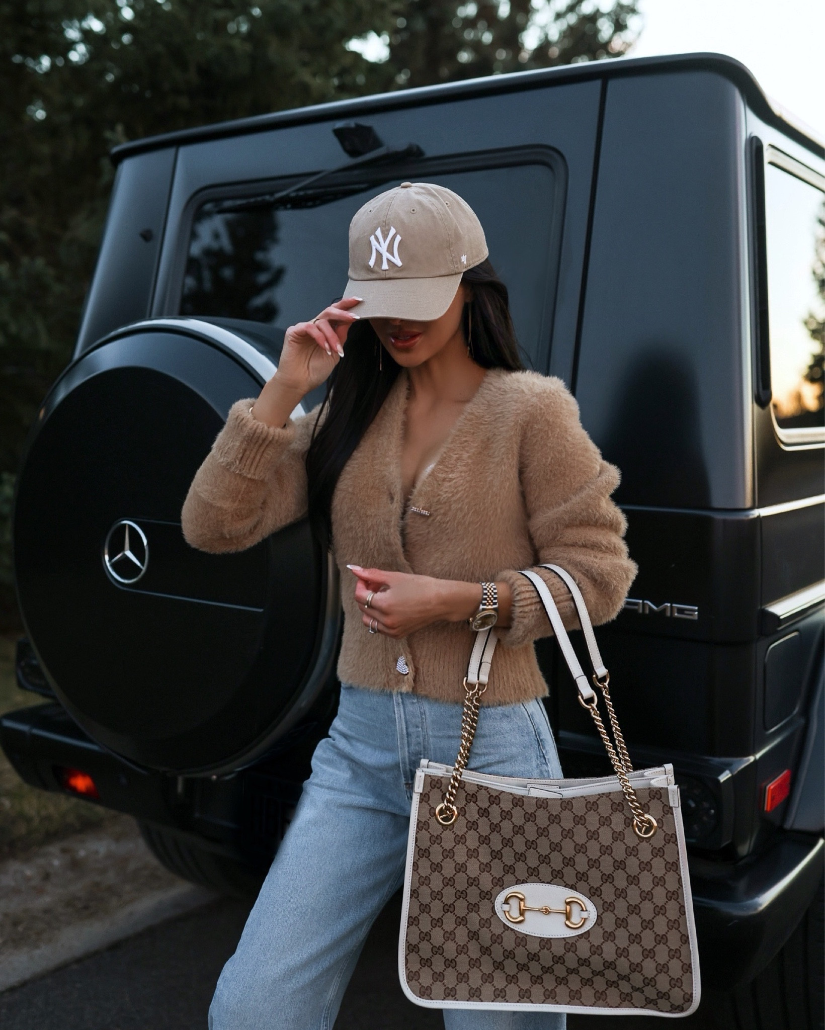 Cozy winter / spring wear
Valentine’s Day outfit ideas
Nordstrom camel cardigan with heart buttons wearing an XS
Agolde Luna barrel jeans wearing a 23 - run TTS
Gucci handbag on sale now!


#LTKitbag #LTKsalealert #LTKfindsunder100