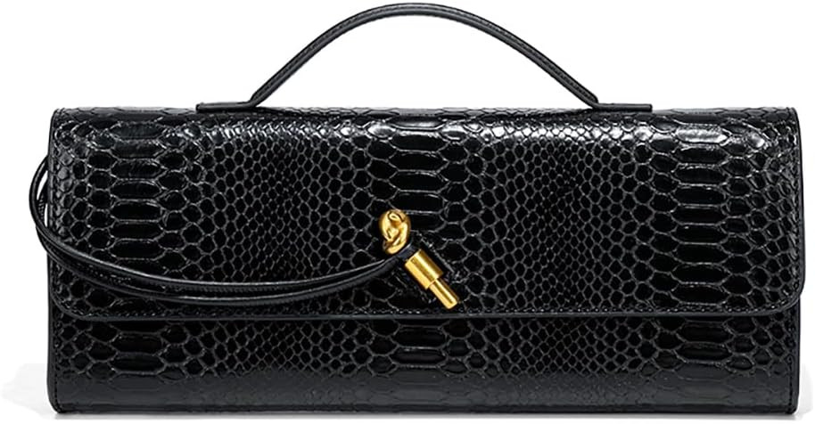 Womens Fashion Leather Clutch Bag Crocodile Print Evening Handbag Crossbody Tote Bag | Amazon (US)