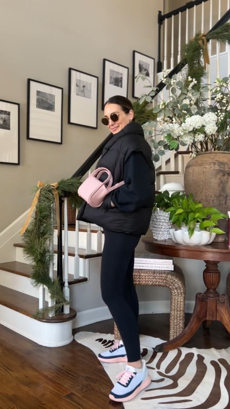The cutest pink mini bag from Songmont - crossbody strap is removable and you can get 12% off with code KathleenB12 

Black puffer vest, black leggings, black mock neck sweatshirt

#LTKfitness