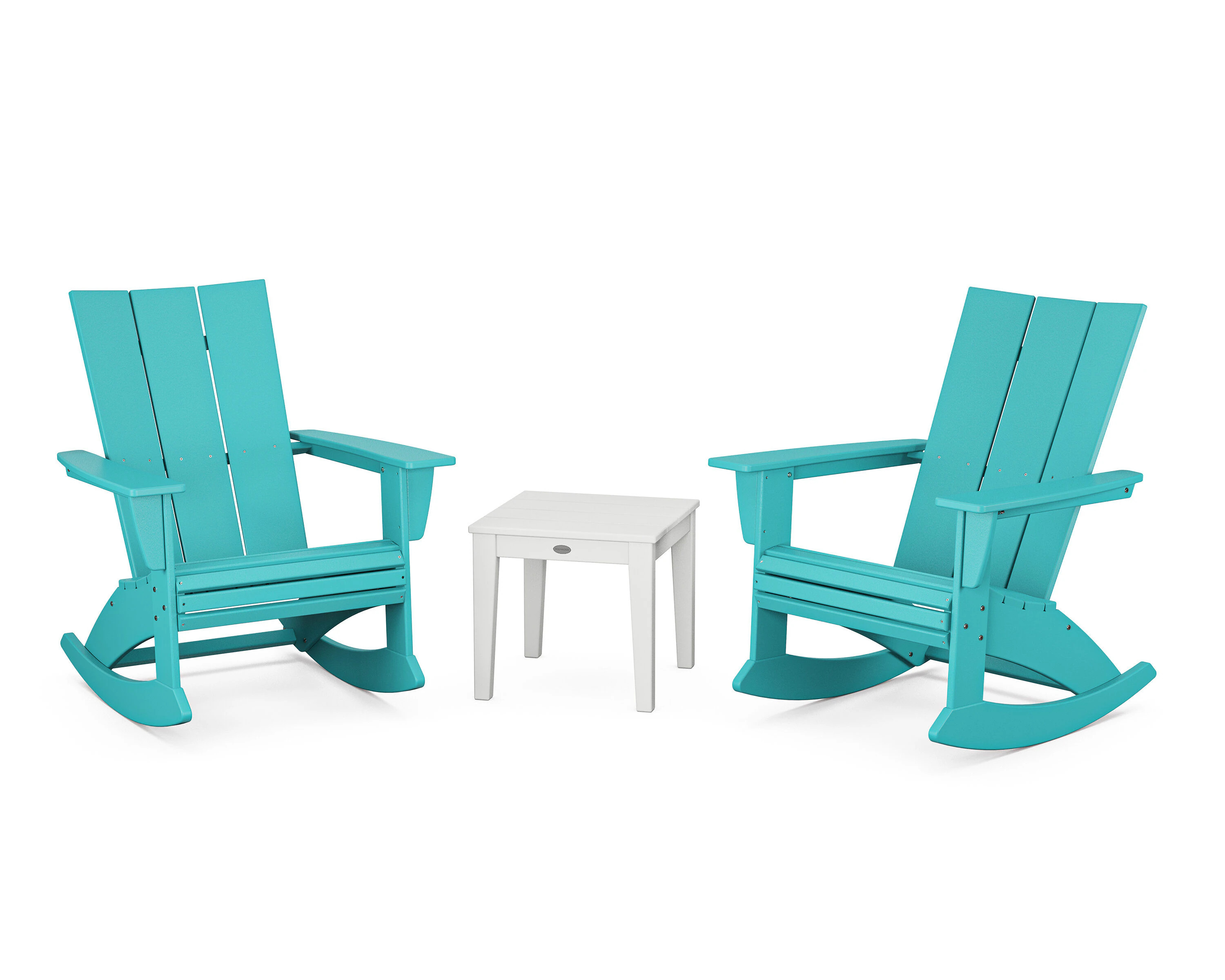 POLYWOOD Modern Adirondack 3 -Piece Patio Conversation Set one_size | PWS2205-1-11365 | Lowe's