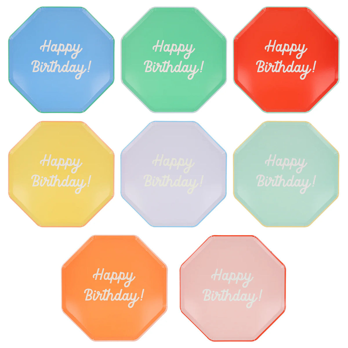 Mixed Happy Birthday Dinner Plates | Get Gatherings