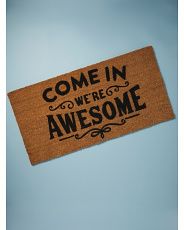 2x3 Come In We Are Awesome Coir Door Mat | HomeGoods
