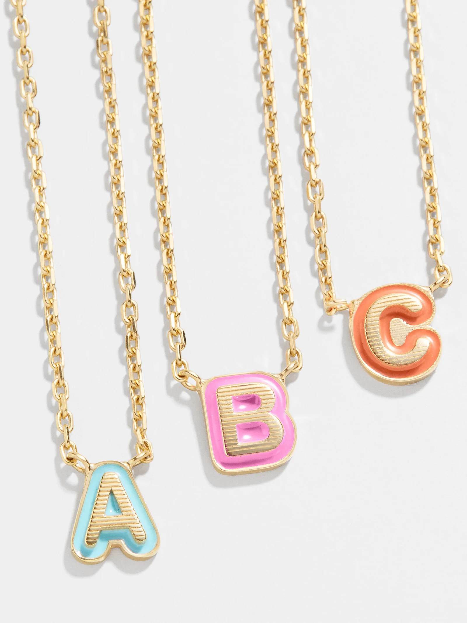 18K Gold Enamel Bubble Initial Necklace | BaubleBar (US)