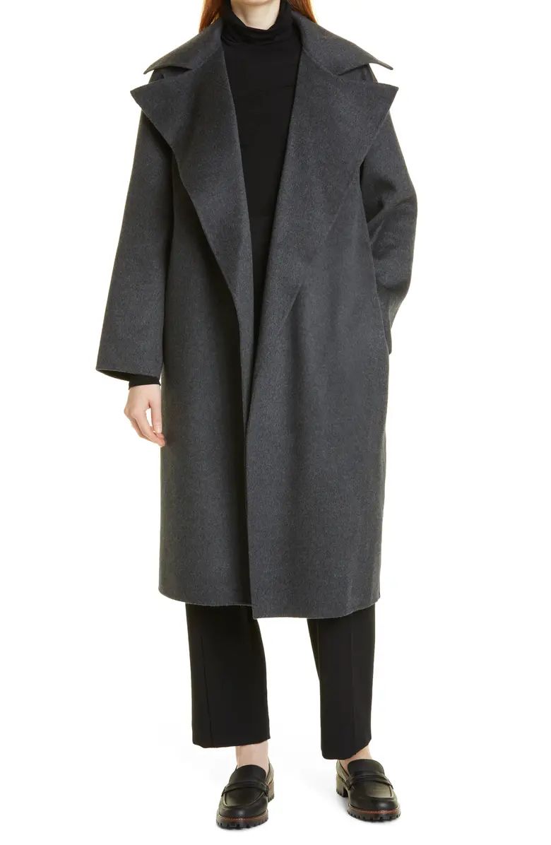 Waterfall Lapel Double Face Wool & Cashmere Coat | Nordstrom