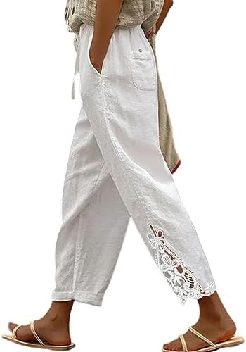 Acelitt Women Casual Lightweight Drawstring Elastic Waist Pants with Pockets, S-XXL | Amazon (US)