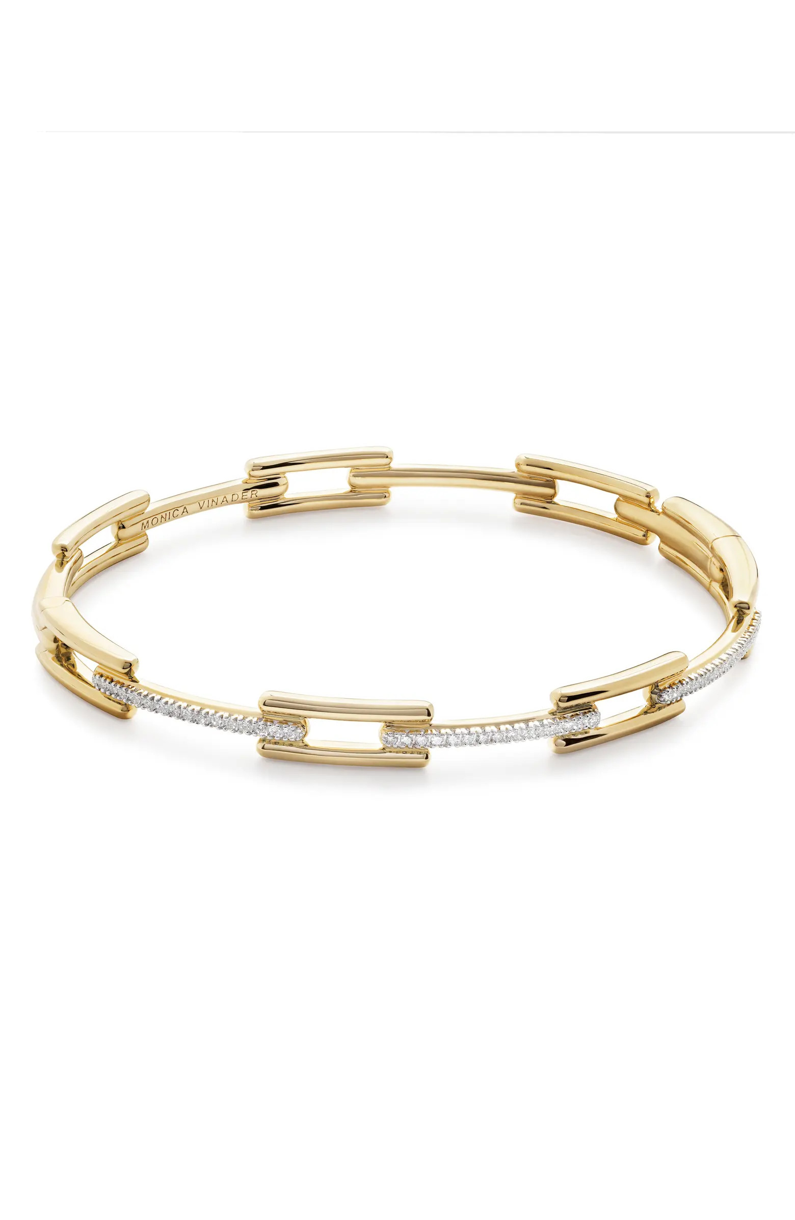 Lab Grown Diamond Signature Link Bangle | Nordstrom