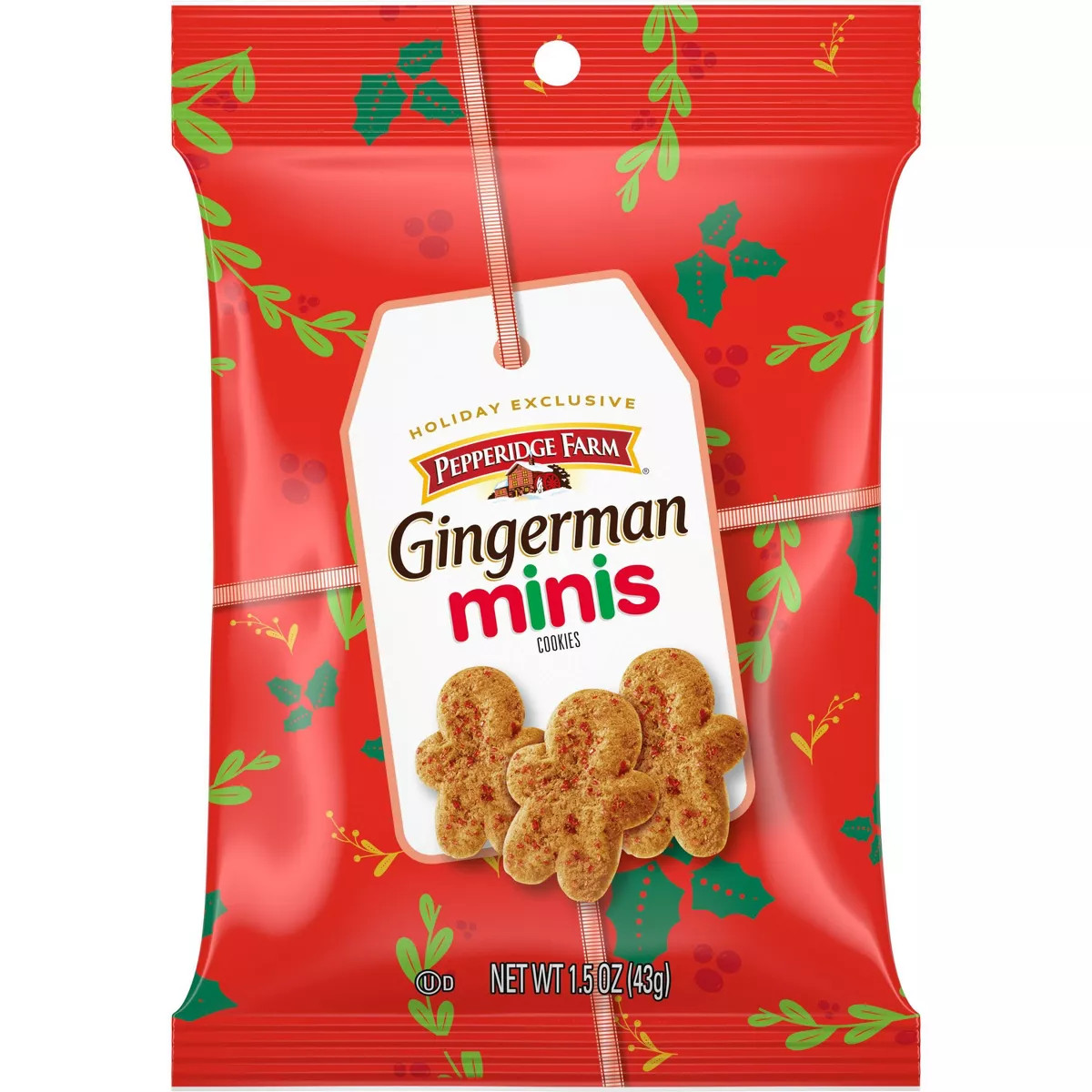 Pepperidge farm Christmas Snack Pack Gingerman Minis Ginger Cookies - 1.5oz | Target