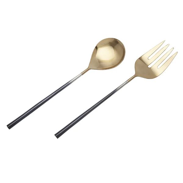 2 Piece Stainless Steel Salad Servers Set | Wayfair North America