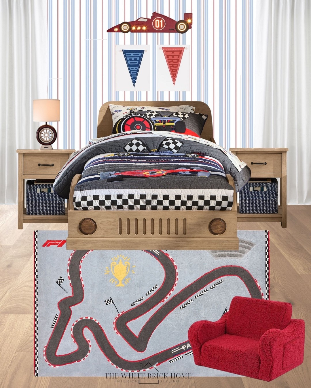 A fun bedroom theme for a little racer! 

🖤🖤

Boys room, boys bedroom, bedroom design, kids room, kids bedroom, boys room race car, boys room curtains, boys room rug, boys room area rug, boys room chairs boys room table lamp, pottery barn kids, Wayfair, Amazon, Etsy 

#LTKHome #LTKFamily #LTKKids