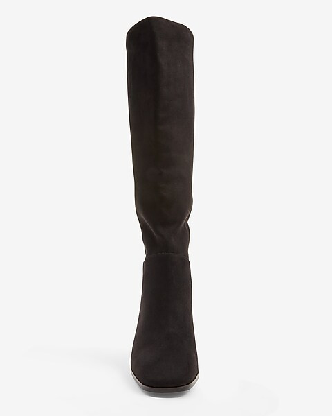 Slouchy Knee High Block Heel Boots | Express