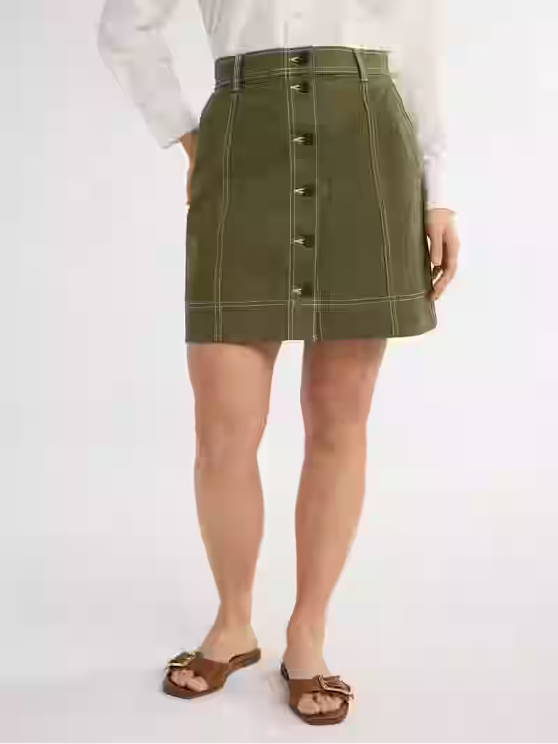 Free Assembly Women’s Denim Utility Mini Skirt, Sizes 0-18 | Walmart (US)