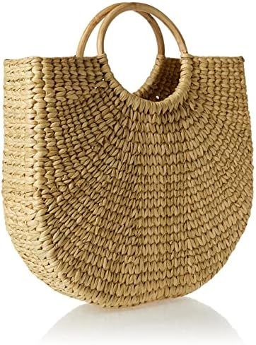 The Drop Women's Jileen Top Handle Straw Bag, Natural, One Size | Amazon (US)