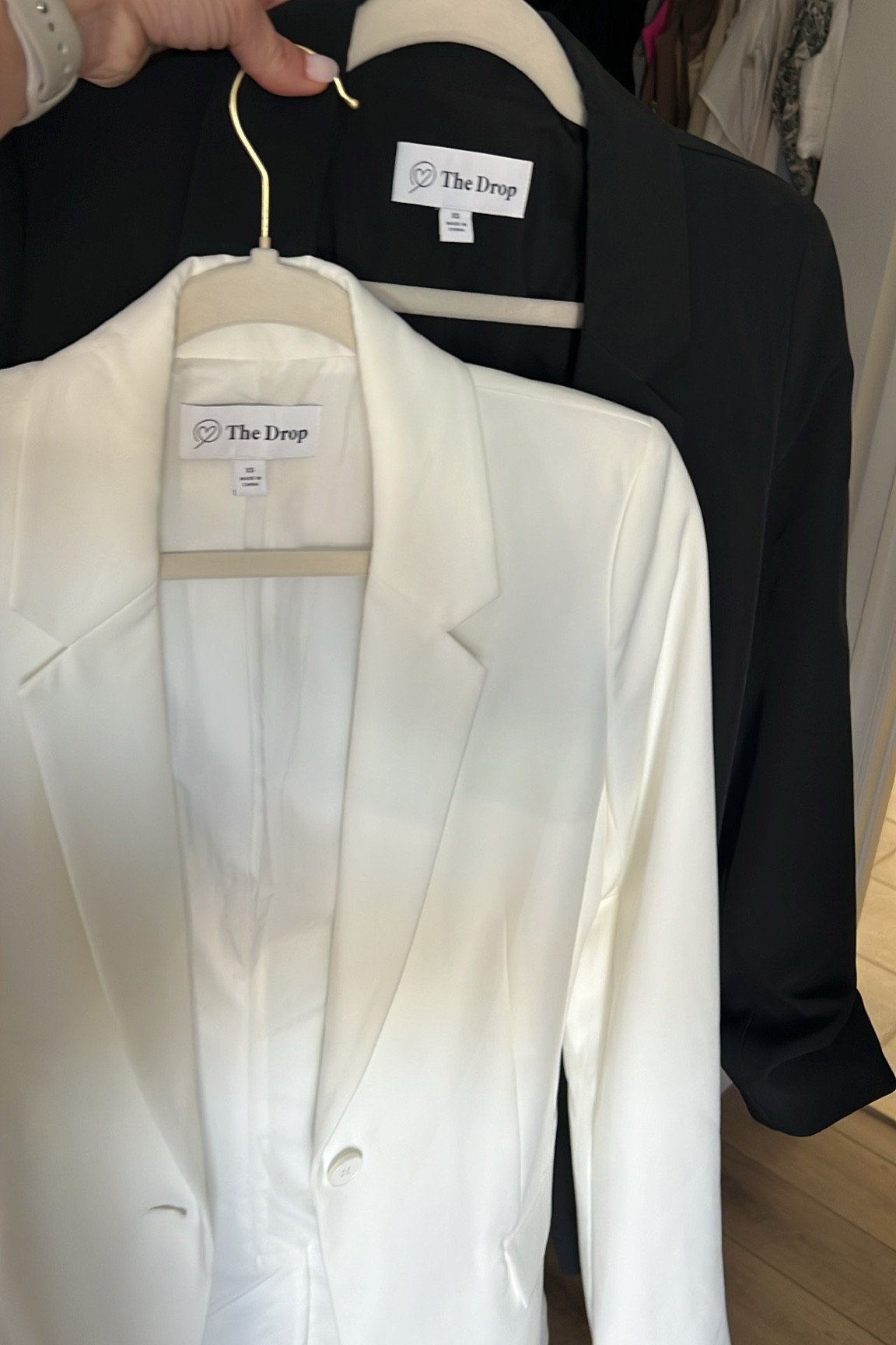 My favorite Amazon The Drop blazer is on sale! I wear an xs- fits oversized, a Closet Staple, white blazer, black oversized blazer

#LTKStyleTip #LTKSaleAlert #LTKWorkwear