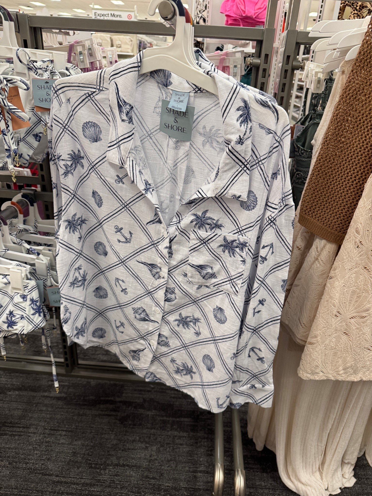 Love this nautical shell themed breezy cover up! Also comes in a matching swim suit.

#LTKmomlife #LTKOver40 #LTKSeasonal