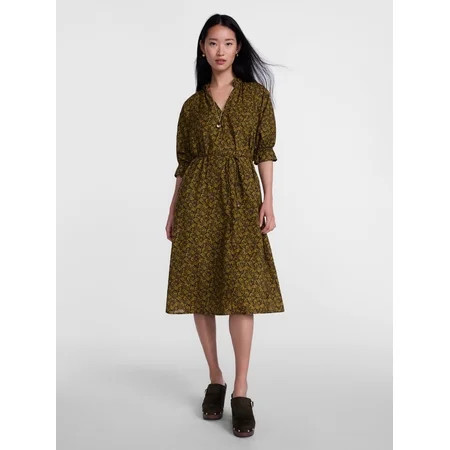 Scenario Women's and Women's Plus Midi Dress with Short Sleeves, Sizes XS-4X | Walmart (US)