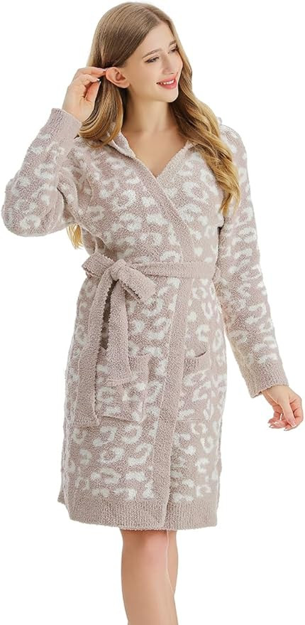 bearberry Cozy Robe Lightweight Soft Plush Bathrobe with Pockets for Women | Amazon (US)