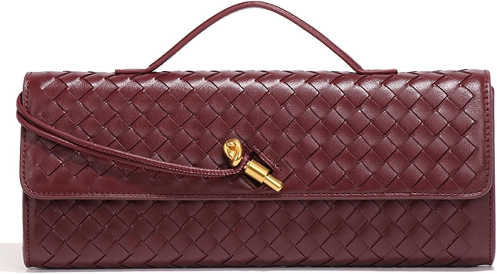 Woven Evening Bag Clutch Purses for Women Trendy Casual Leather Top-Handle Bags Shoulder Handbag | Amazon (CA)