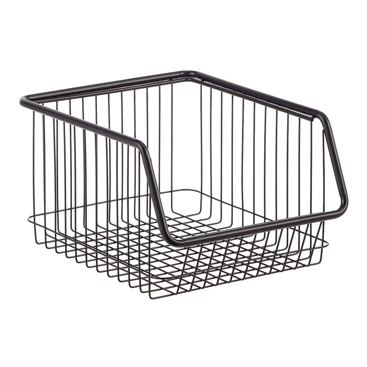 Stacking Open-Front Wire Bin | The Container Store