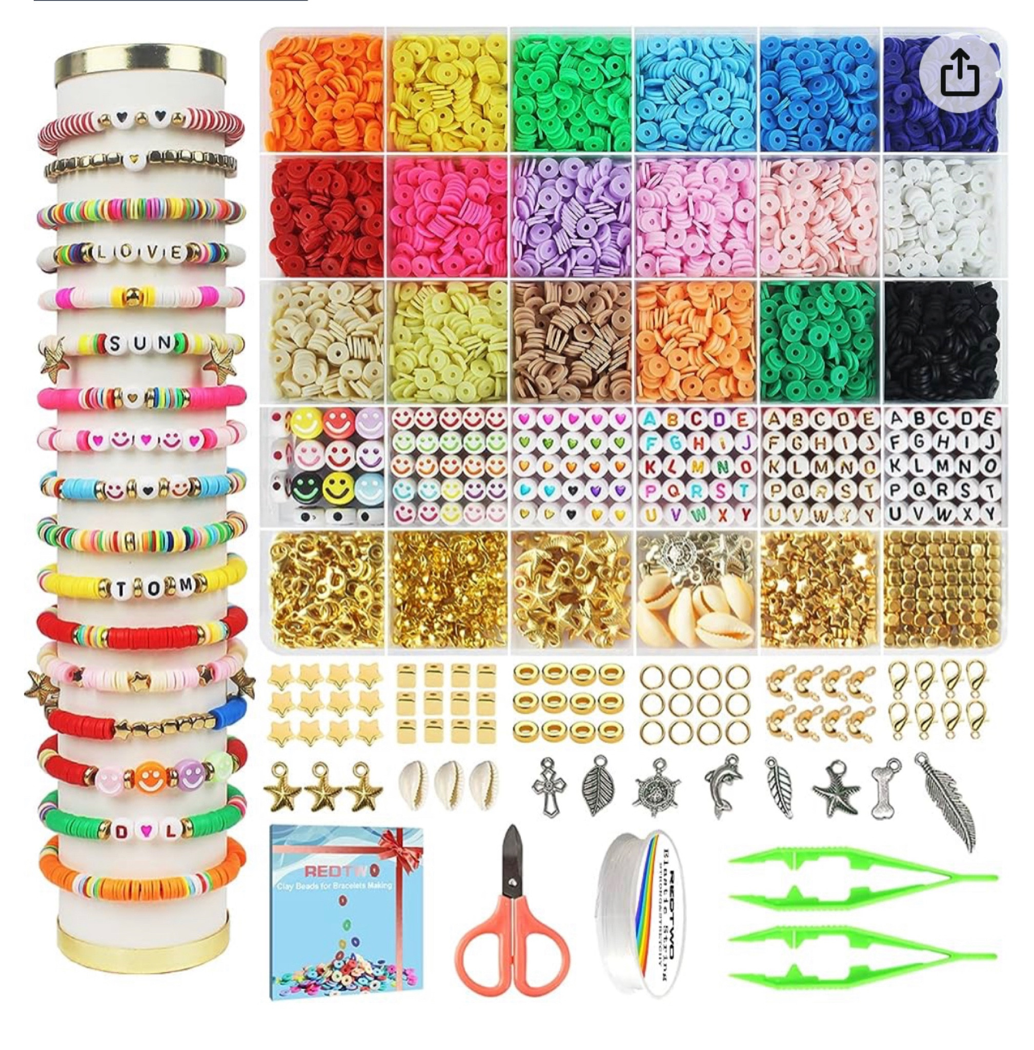 Under $10.00! These bracelets and necklaces are super popular right now and cost a pretty penny. With this kit, you can create exactly what you want for so much less  

#LTKsalealert #LTKBacktoSchool #LTKFind