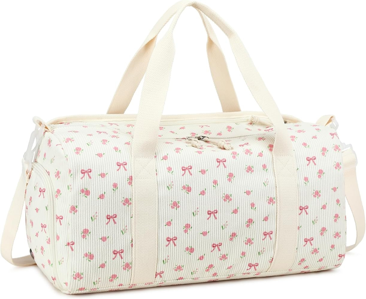 BTOOP Duffle Bag for Gym Sports Women Girls Workout Travel Bag Weekender with Shoe Compartment an... | Amazon (US)