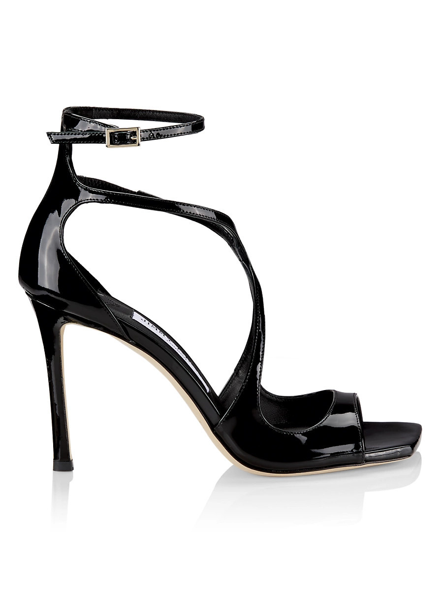 Women's Azia 95MM Patent Leather Sandals - Black - Size 9.5 | Saks Fifth Avenue