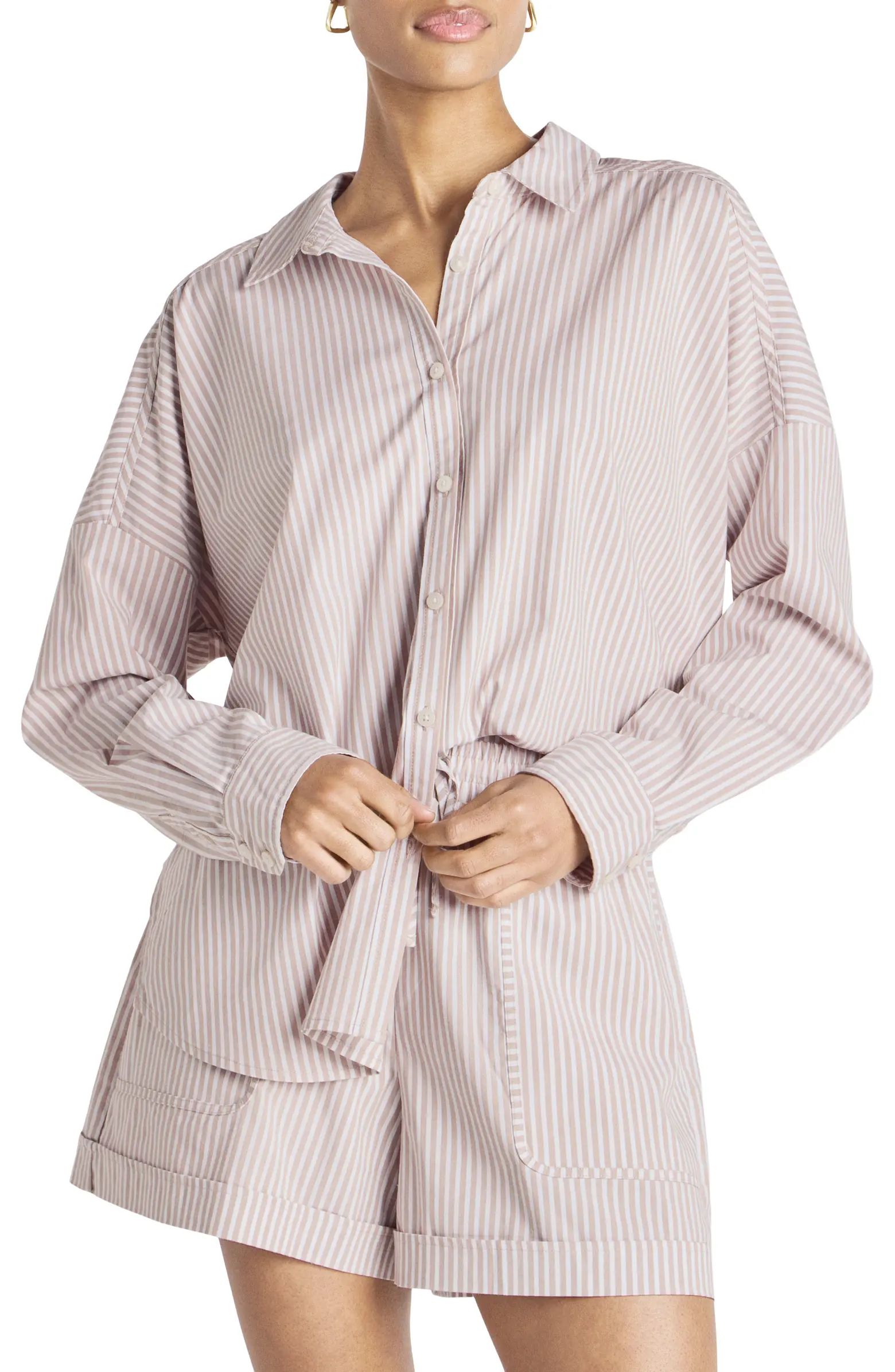 Splendid x Cella Jane Stripe Poplin Button-Up Shirt | Nordstrom | Nordstrom
