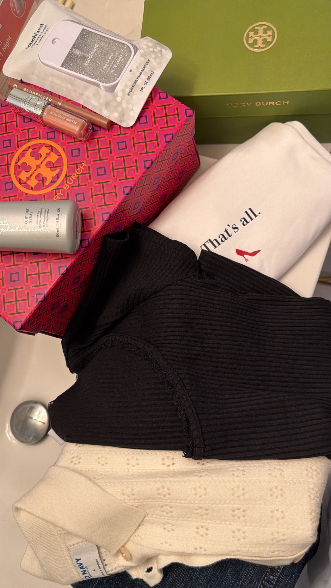 Shopping haul from the Tanger Outlets! So many good finds at Ulta and the best sandals on sale at Tory Burch! Also got super cute spring outfits at Old Navy and my favorite cropped barrell jeans for spring! Grabbed a couple of finds from the Devil Wears Prada x Old Navy collab! 

#LTKootd #LTKBeauty #LTKSaleAlert