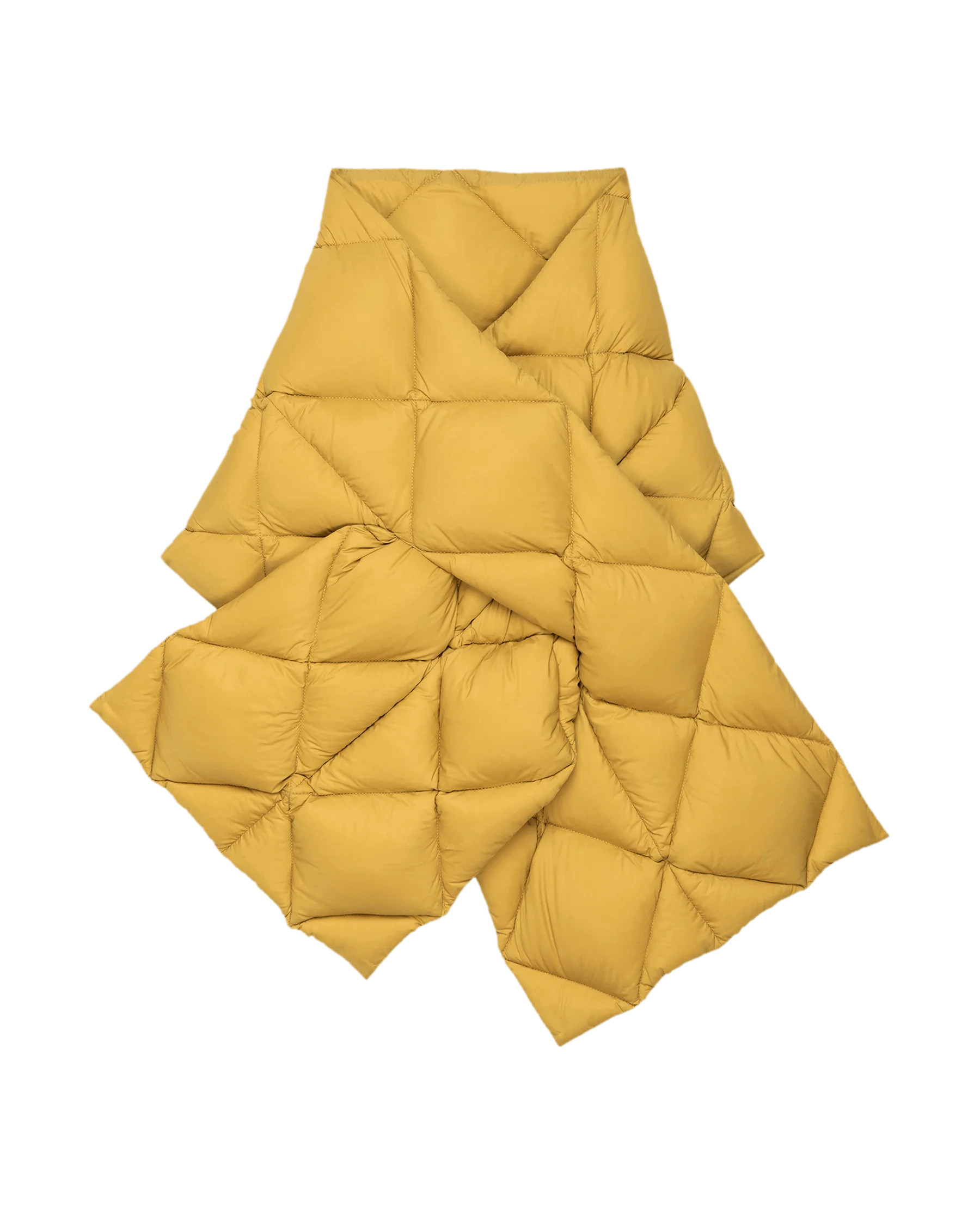 The Down Quilted Puffer Scarf. -- Goldenrod | THE GREAT.