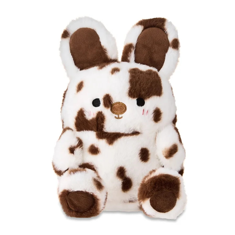 Easter Soft Brown and White Sitting Bunny Plush, 11 in, by Way To Celebrate - Walmart.com | Walmart (US)