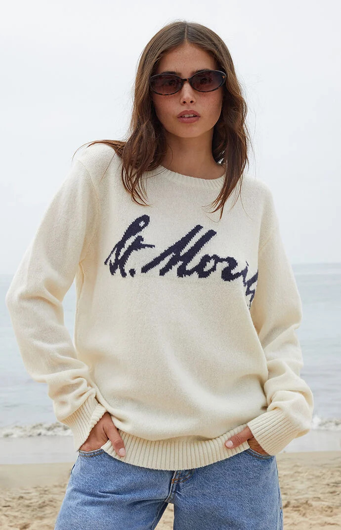 John Galt Women's St. Moritz Wool Sweater in White | PacSun