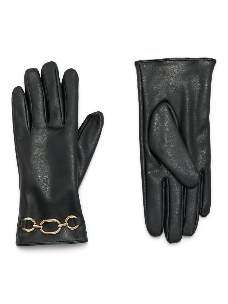 Time and Tru Chain Accent Faux Leather | Walmart (US)