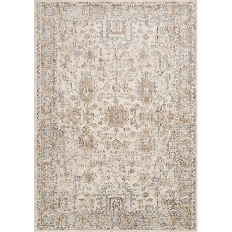 Sagefield Machine Woven / Power Loomed Performance Ivory/Beige/Gray/Charcoal Rug | Wayfair North America