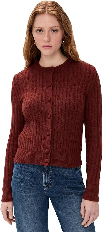 Madewell Women's Ribbed Button Front Cardigan | Amazon (US)