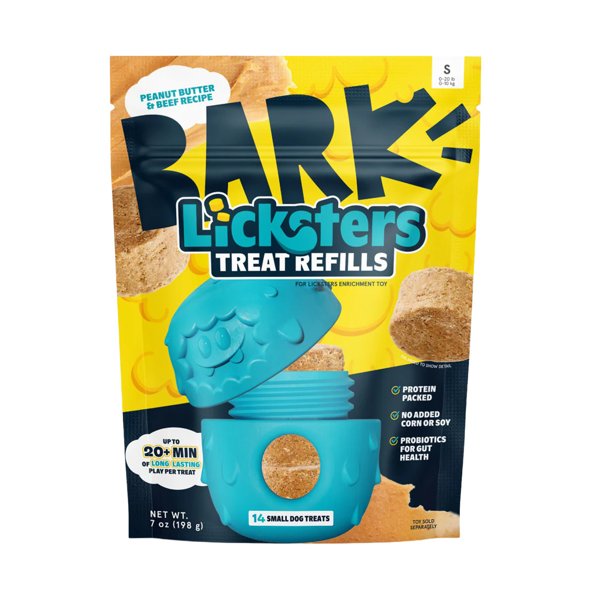 Licksters Treat Peanut Butter + Beef Treats 7 oz Refill - S | BARK