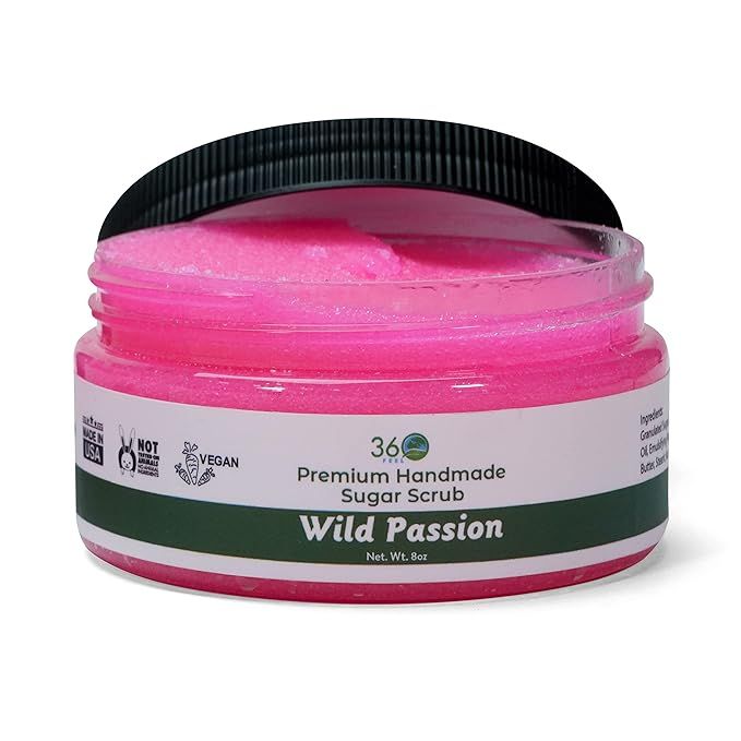 360Feel Sugar Body Scrub - Wild Passion - Great as a Face Scrub & Exfoliating Body Scrub for Acne... | Amazon (US)