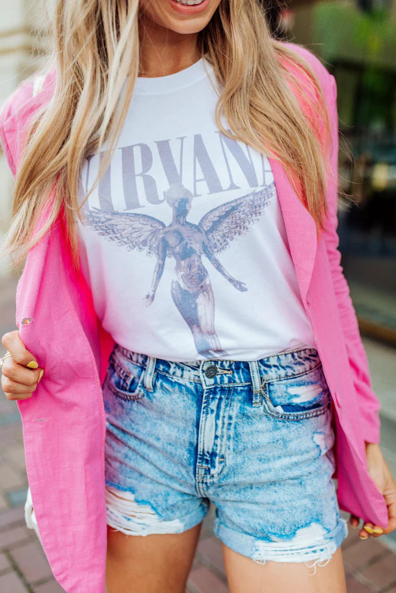 Angel Wings Band Tee / Graphic Tee / Sweatshirt / T-shirt / | Etsy | Etsy (US)