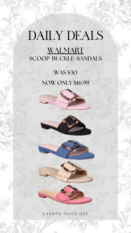 Y’all need to run to Walmart to get these super cute Buckle Sandals from Scoop for under $20! Five different color way options, so there are so many different ways to style these shoes  They’re selling out quickly, so don’t miss out on this deal of the day! 

#LTKSaleAlert #LTKStyleTip #LTKxWalmart