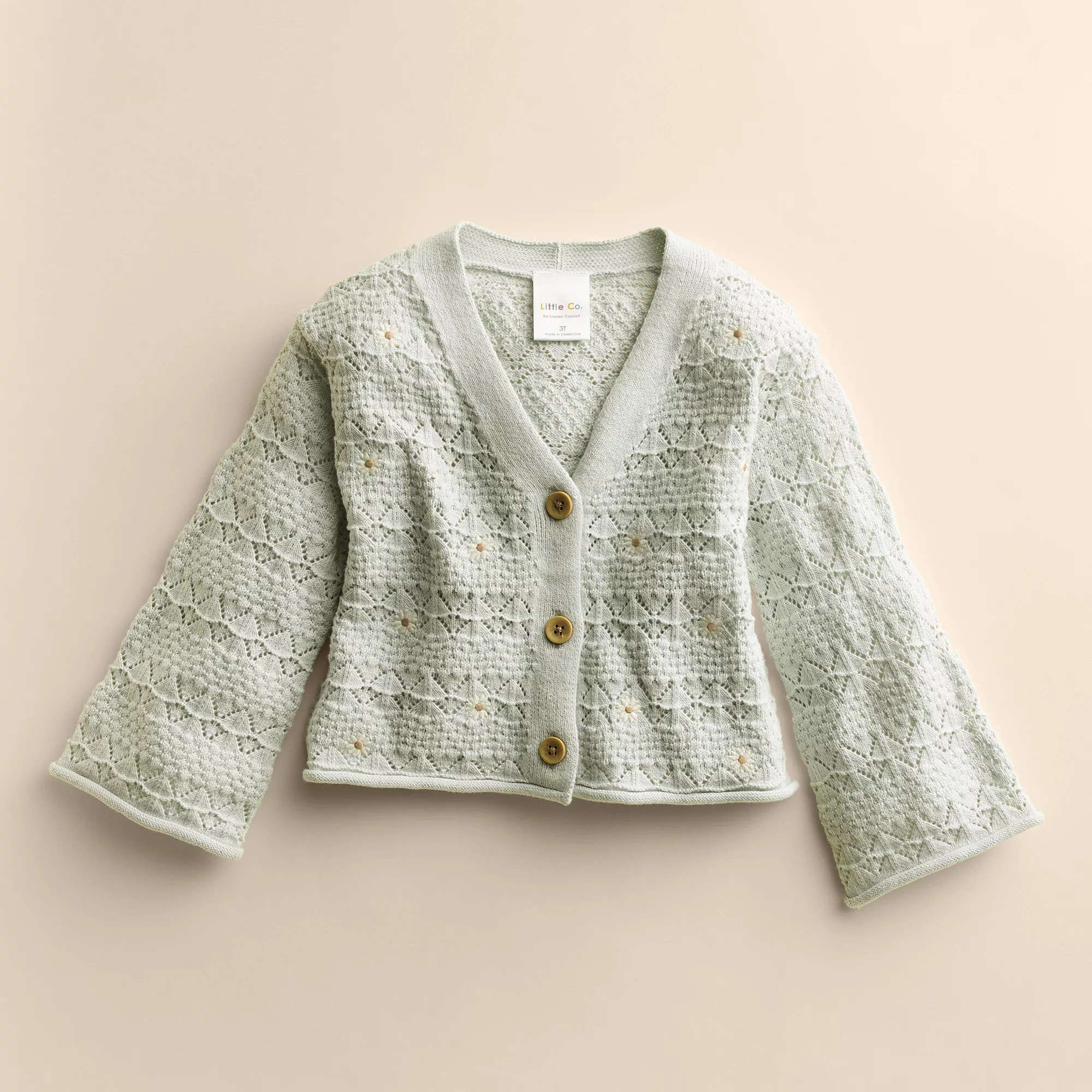 Girls 4-12 Little Co. by Lauren Conrad Pointelle Cardigan | Kohl's
