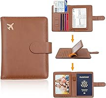 Melsbrinna Rfid Passport Holder for Travel women/Men, Cute Passport Wallet Rfid Blocking Card Slo... | Amazon (US)