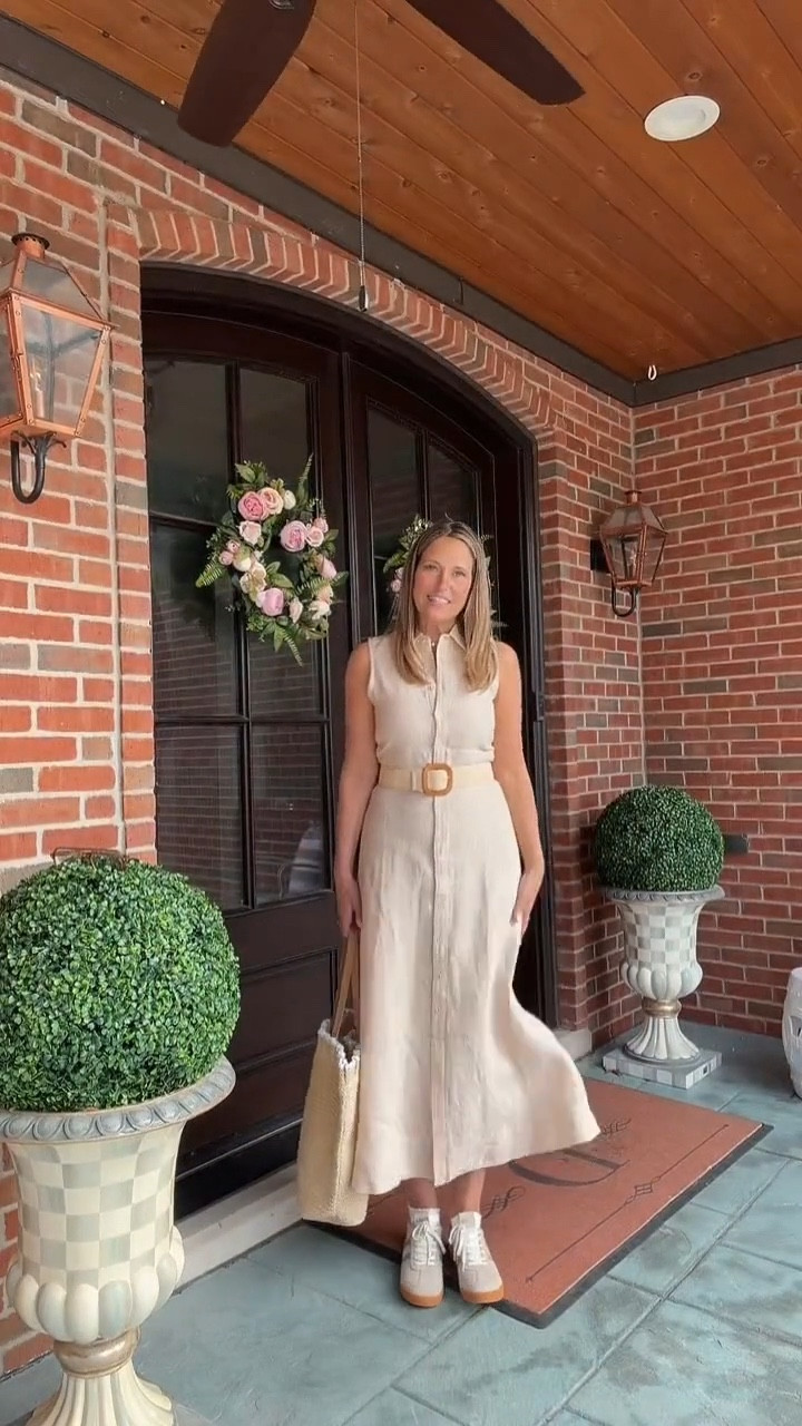 A simple minimalist linen dress! Paired with a cute tote and a fun belt to cinch the waist! So many ways to style it and perfect to pack on your next vacation with you!

#LTKdayinmylife #LTKgrwm #LTKootd