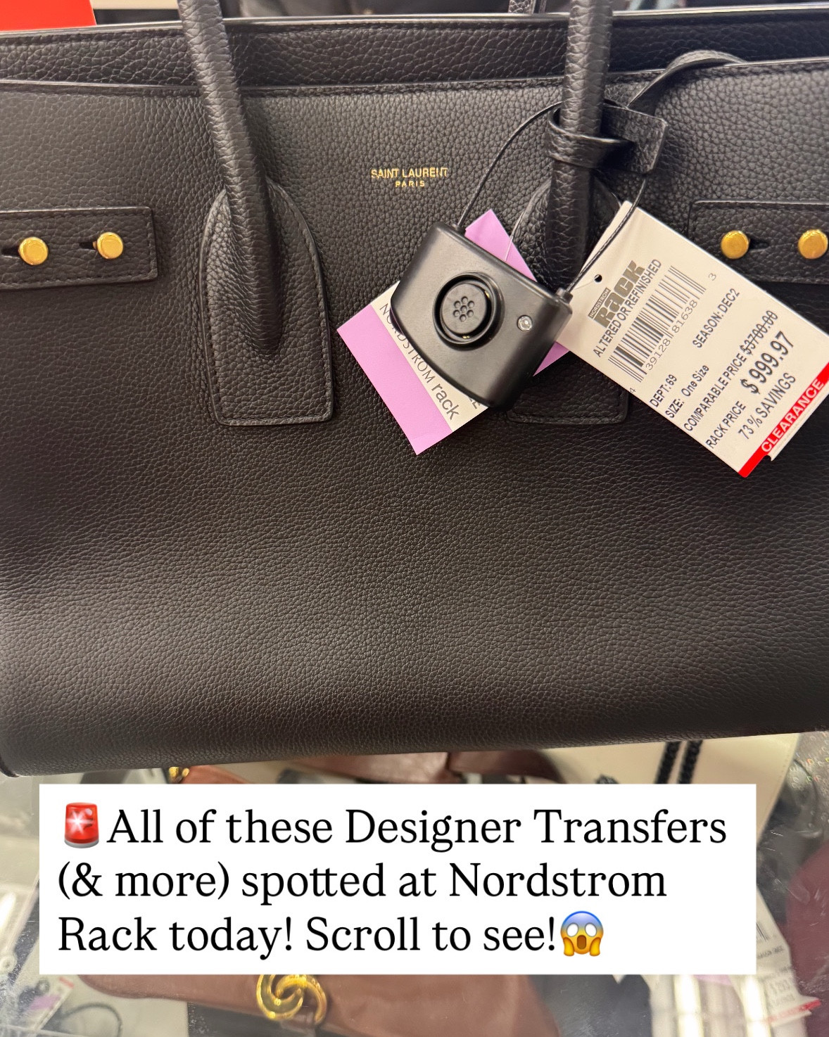 Links to finds that are 90% off online right now at the Rack attached to this post!!

📍If the Nordstrom Rack located at 497 Boylston Street in Boston, MA is your Rack 🏃‍♀️🏃‍♀️🏃‍♀️! These pictures were just taken! If it’s not your Rack, don’t worry!

There’s a secret list of 20 Nordstrom Rack stores that get a ton of great Designer Finds throughout the year like these! You can access it on my Instagram! 

Note: I usually post when Rack Stores get a large number of Designer Finds (transfers from Nordstrom stores)! And, post designer sale season at Nordstrom (Jan. timeframe), is one major time Racks get transfers! So hopefully some updates on more stores to come very soon! 

✨Follow for Designer Finds for less!

#LTKgrwm #LTKSaleAlert #LTKdayinmylife