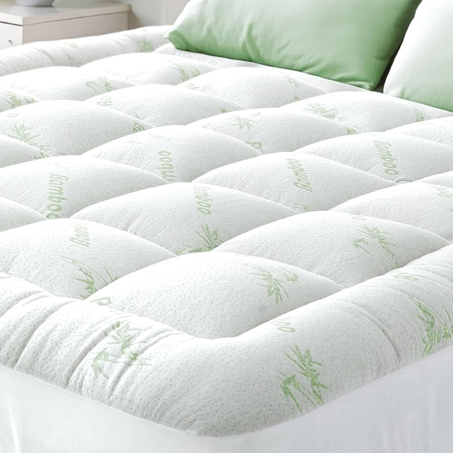 Amazon.com: Ultra Soft Twin XL Size Mattress Topper - Viscose Made from Bamboo Pillow Top Mattres... | Amazon (US)