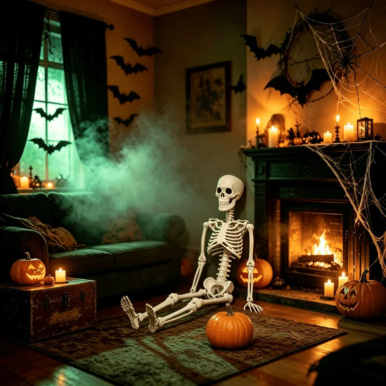 Plastic Posable Skeleton Model, 35.43in Halloween Skeleton Outdoor Decorations with Movable Joint... | Walmart (US)