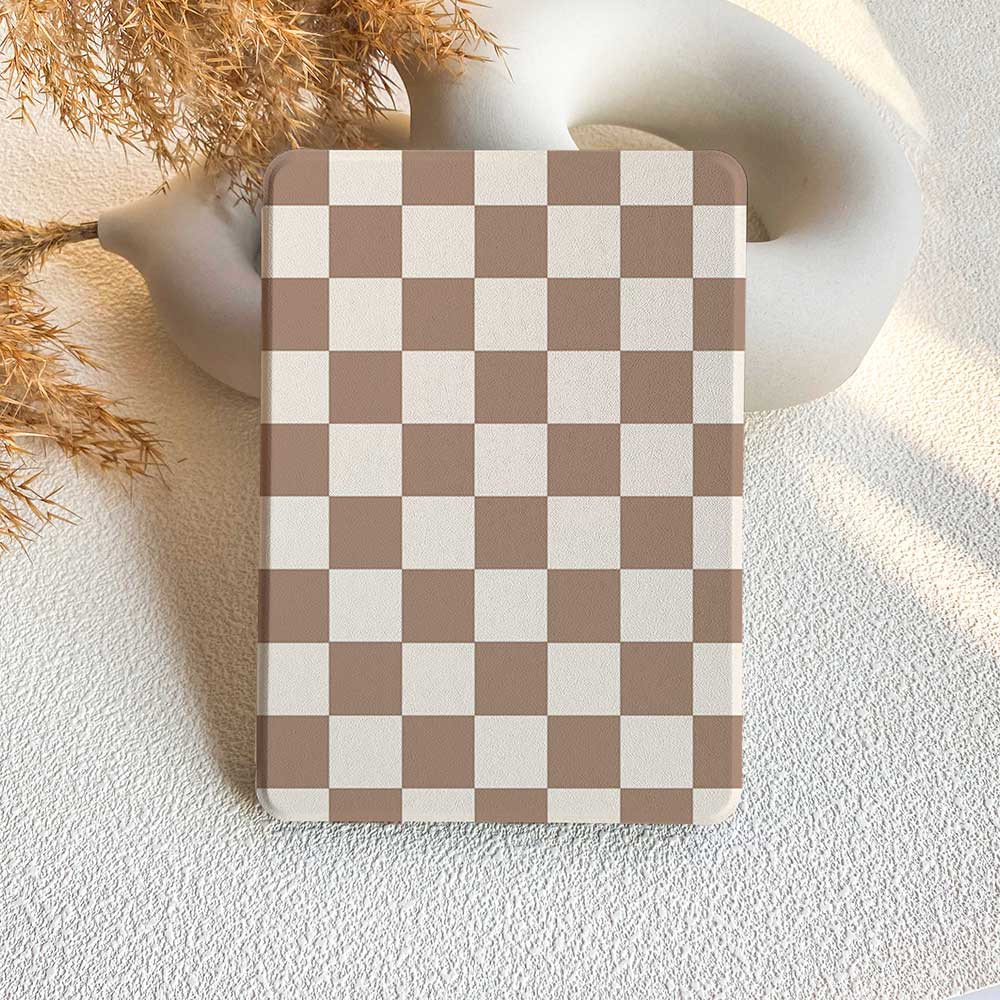 Checkerboard Art | Kindle Case - Brown | Shop.com