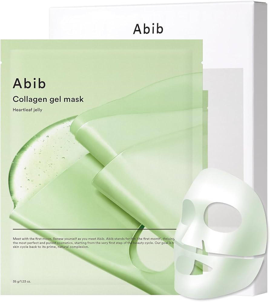 Abib Collagen Gel Mask Heartleaf Jelly 4 Sheets (Soothing) I Korean Vegan Collagen, Cooling Calmi... | Amazon (UK)