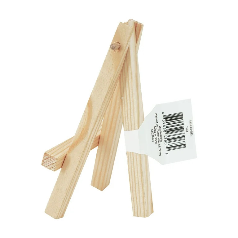 Mini Natural Wood Display Easel, Solid Pine Wood, 4.8", 1 Piece, Great Chioce for Beginners and H... | Walmart (US)